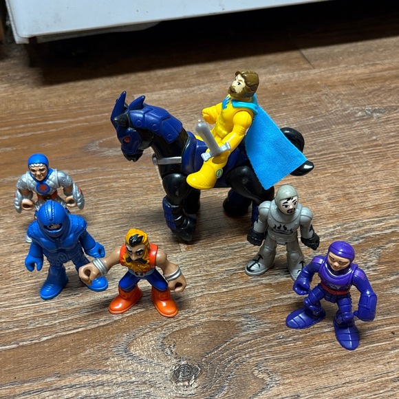 Fisher-Price Other - Fisher-Price Action Figures with Blue, Yellow, and Orange